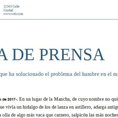 Notas de prensa eficaces